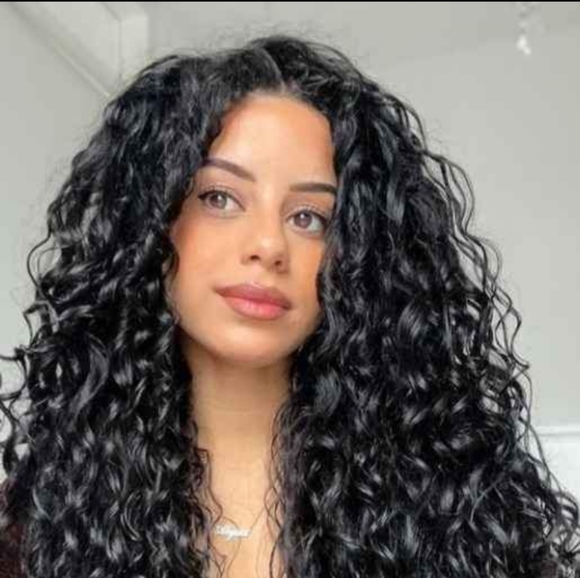 New Long  Curly Human Hair Extensions Blend 22" Full Set & Lace Closure - Picture 1 of 8